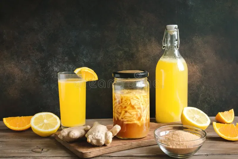 Refrescos fermentados caseros: kéfir de agua, ginger bug y limonada con gas